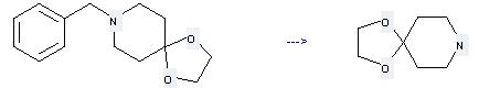 1,4-Dioxa-8-azaspiro[4.5]decane can be prepared by 8-benzyl-1,4-dioxa-8-aza-spiro[4.5]decane at the ambient temperature